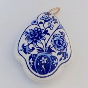 Vintage hand painted pendant